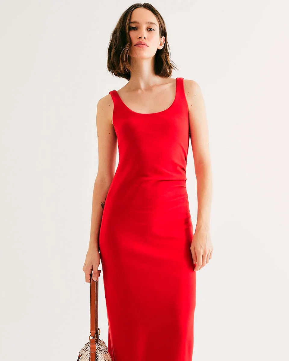 Hering vestido midi 0beh — VERMELHO (foto 1)