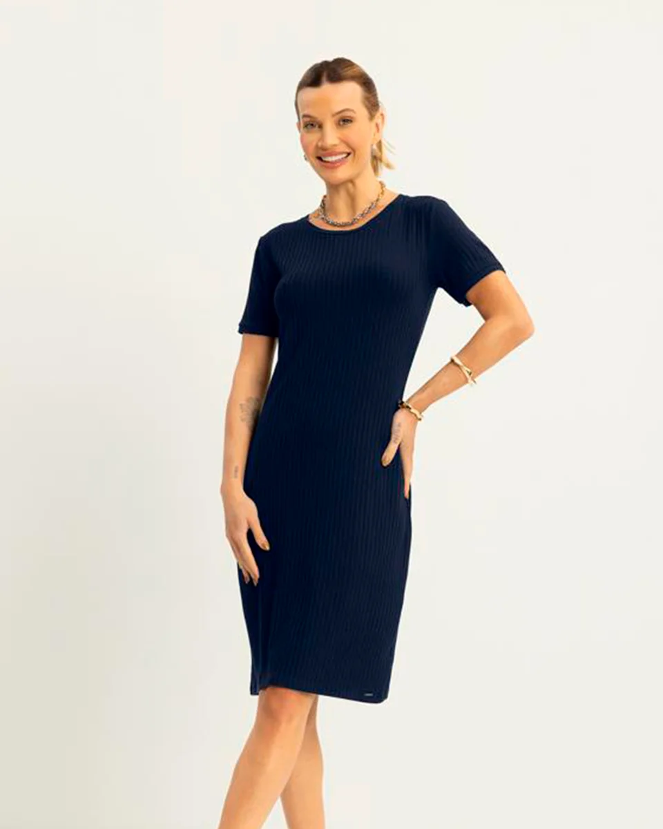 Lunender vestido malha canelado tracy 1.00663 (foto 2)