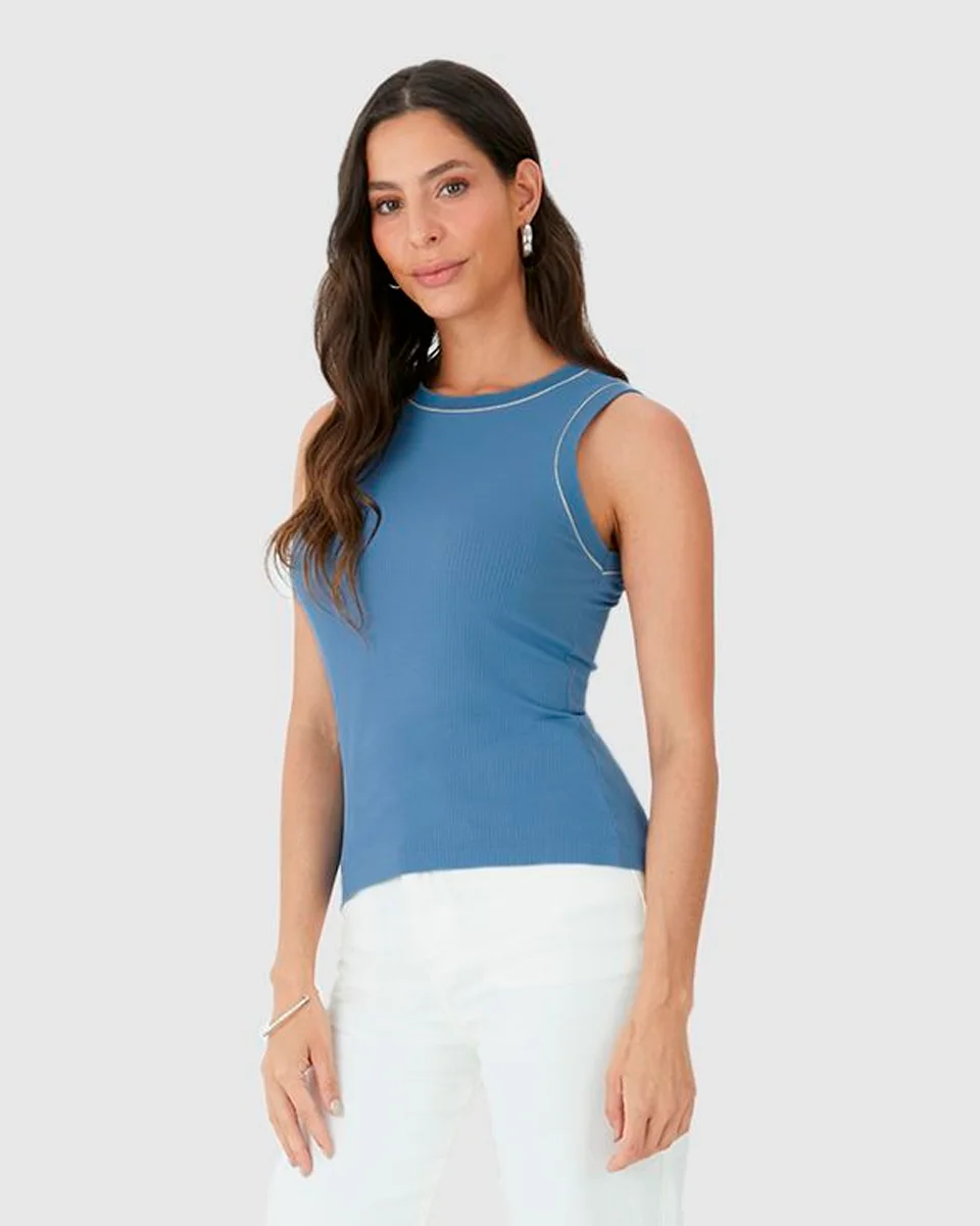 Malwee blusa basico 1000127510 — AZUL (foto 1)