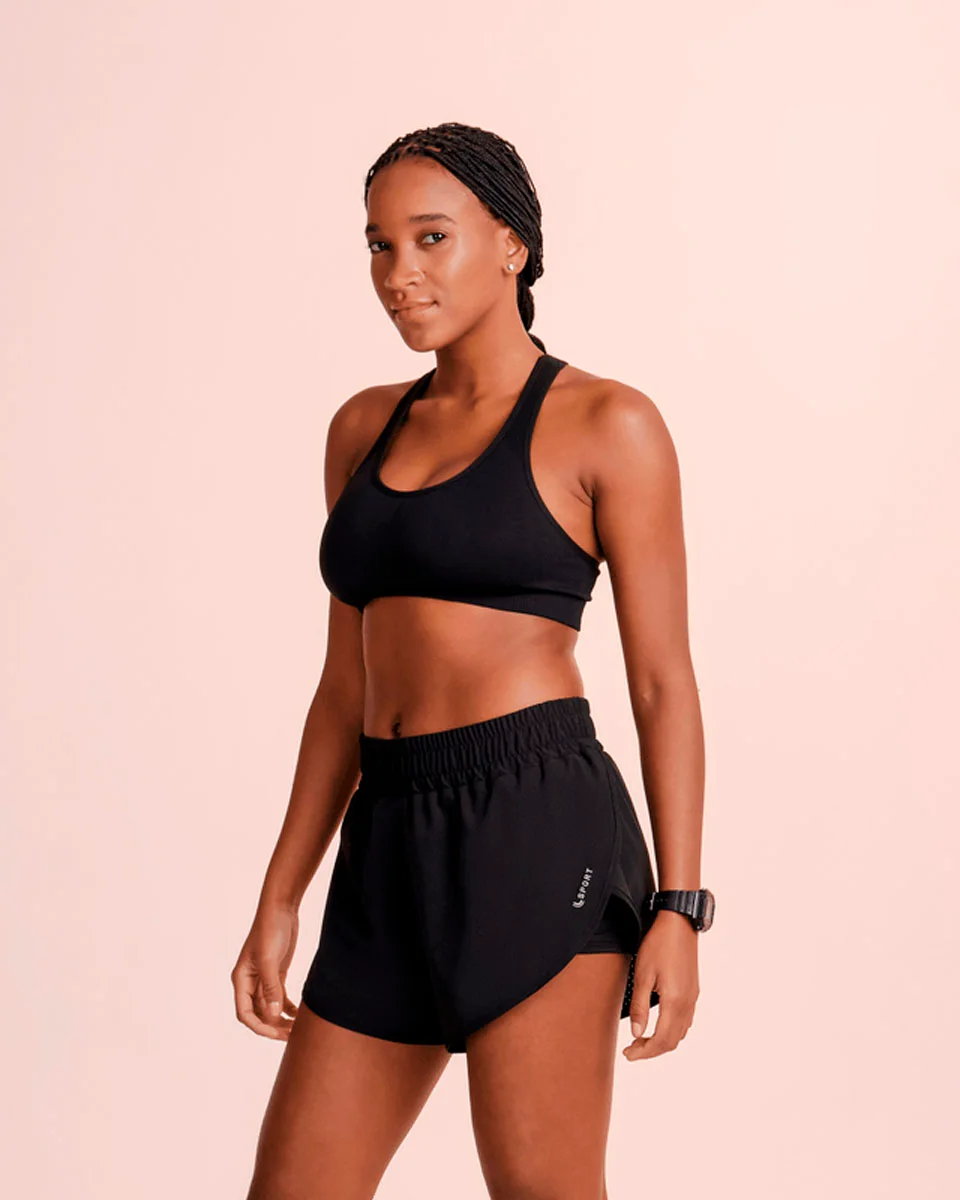 Lupo short lsport af duplo running 77261-002 — PRETO (foto 2)