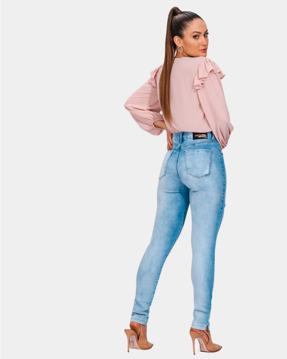 Kacolako calca fem jegging lycra k40827 — JEANS (foto 2)