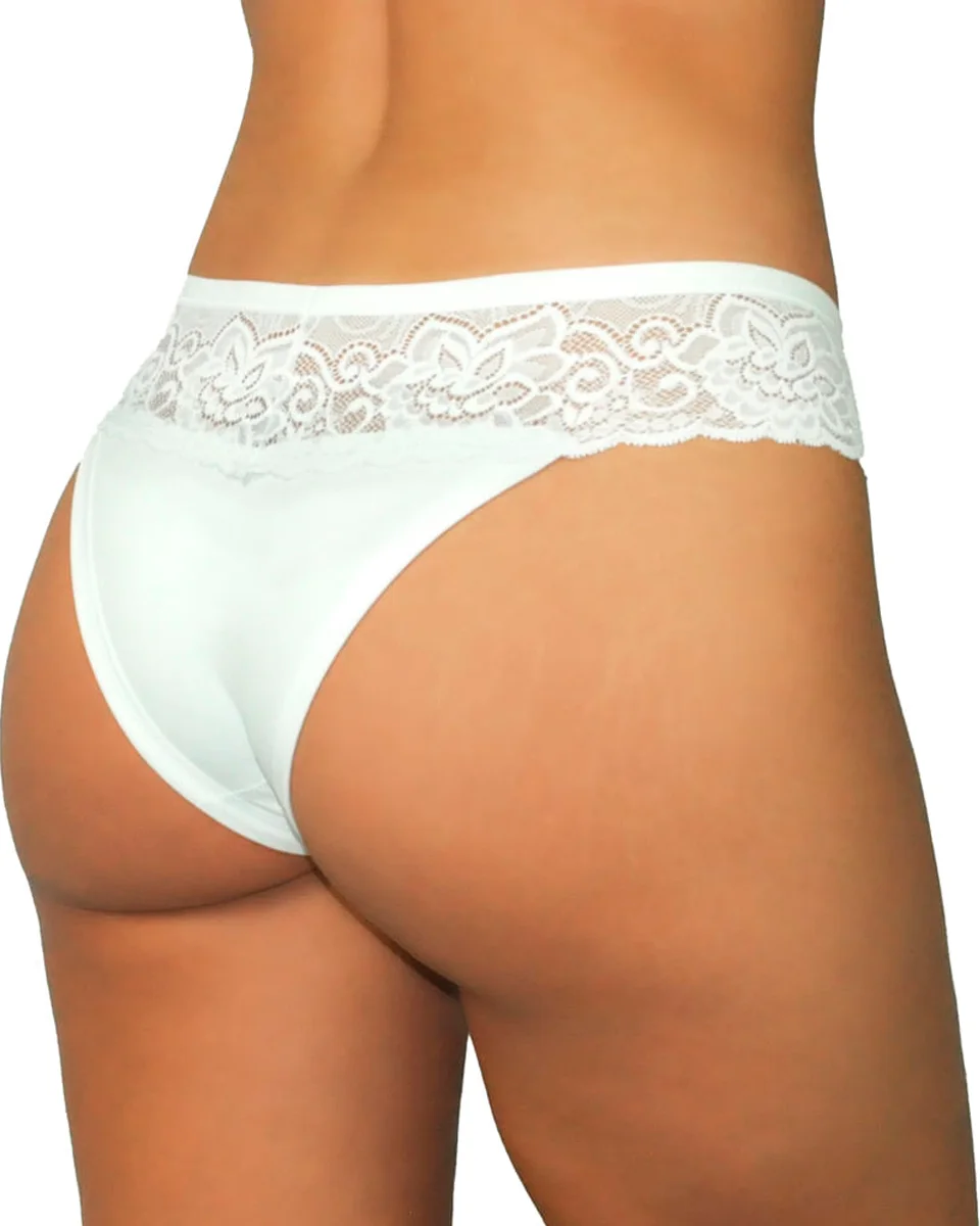 Delrio calcinha biquini em sensitive renda musa — BRANCO (foto 2)