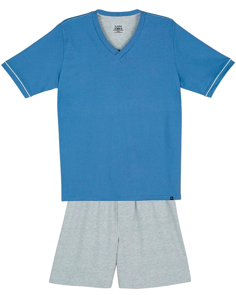 Lupo pijama am malha curto 28000-001 — AZUL (foto 1)