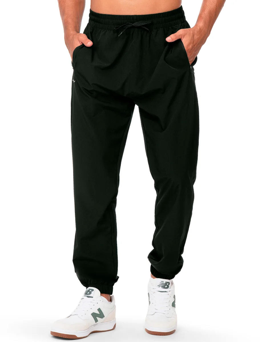Zee rucci calca urban fitness masculina cos elastico e bolso zr0604004 — PRETO (foto 1)