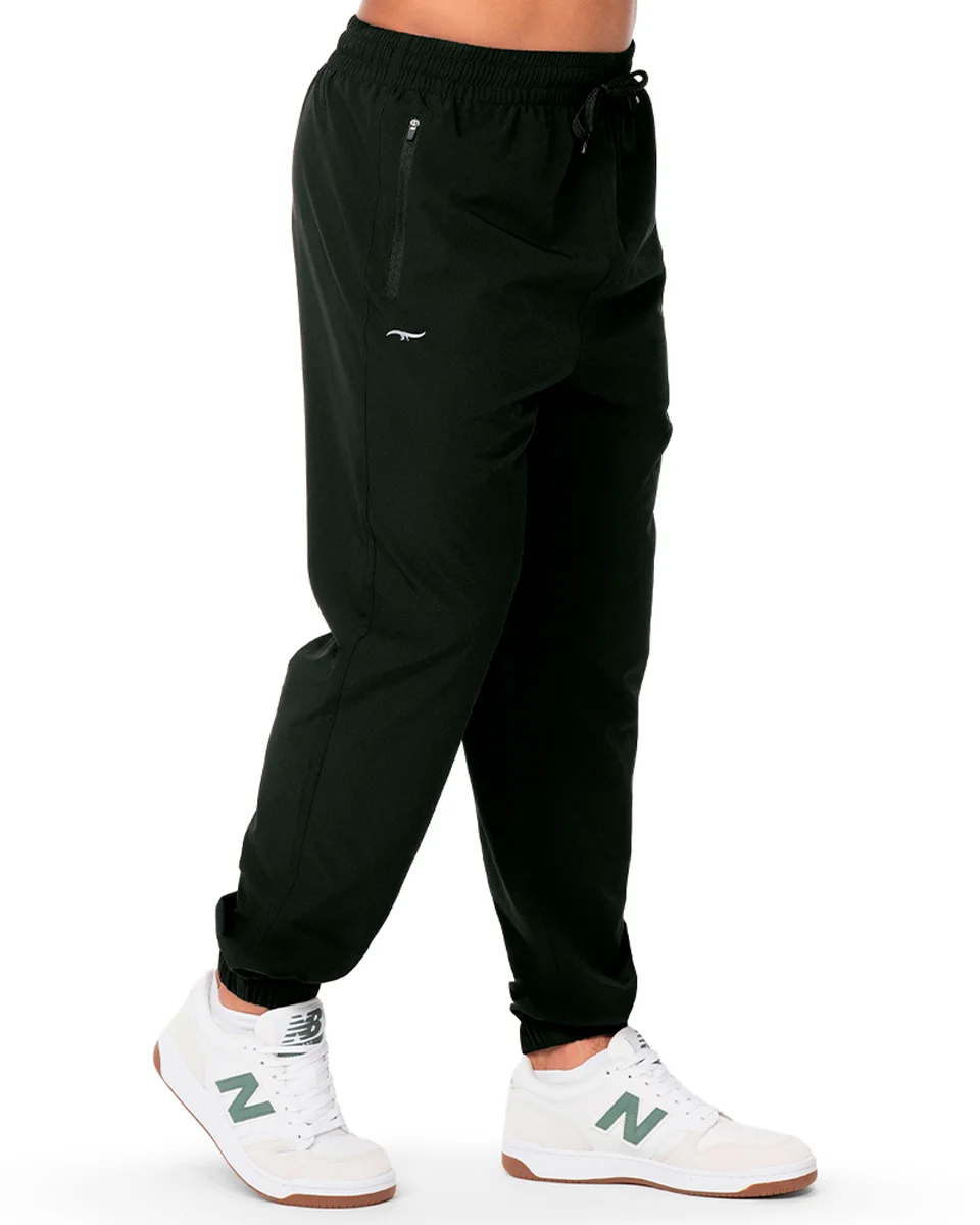 Zee rucci calca urban fitness masculina cos elastico e bolso zr0604004 — PRETO (foto 2)