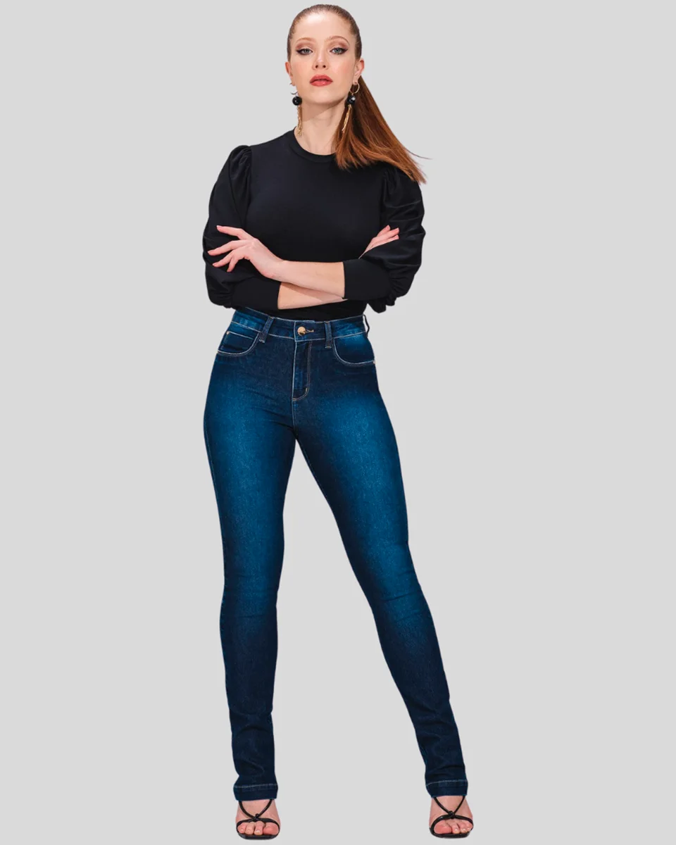 Kacolako calca fem straight lycra jeans k22055 — SHINE CONF (foto 2)