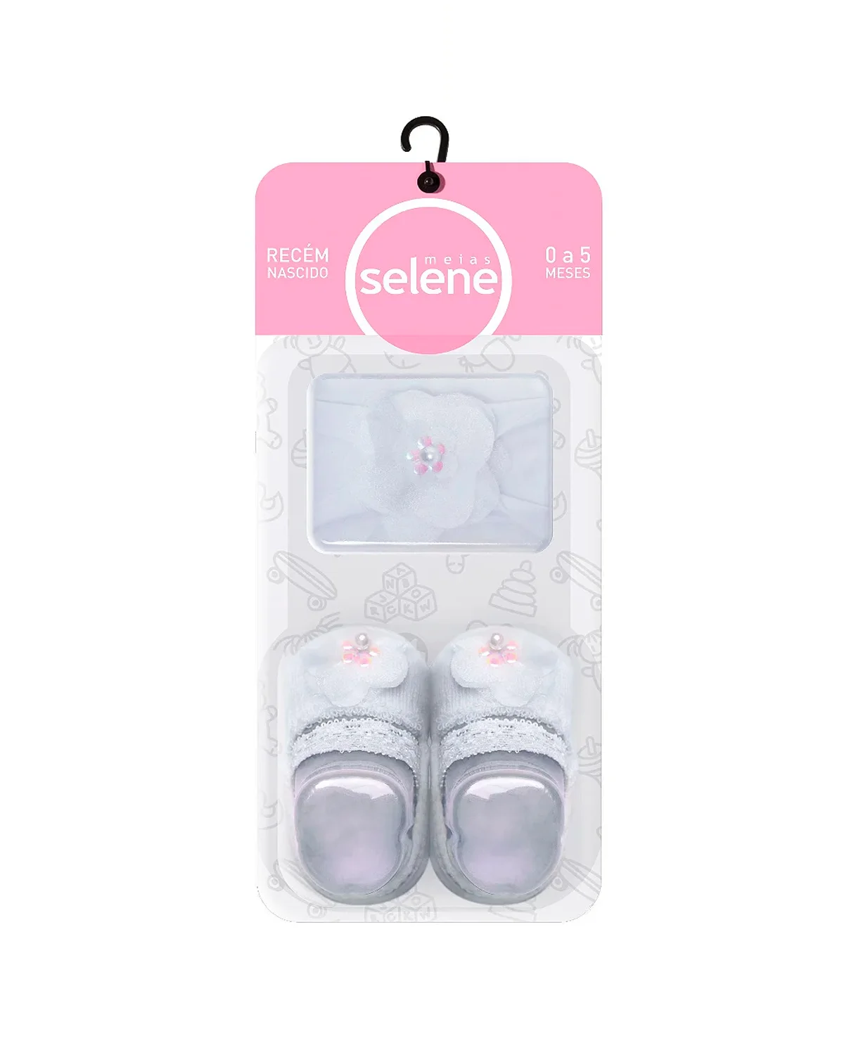 Selene kit meia e faixa para cabelo 1095.001 — BRANCO (foto 1)