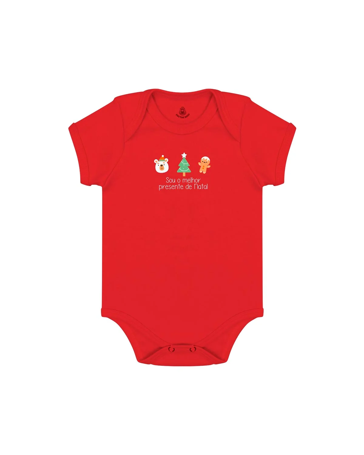 Doctor baby body manga curta unissex presente de natal — VERMELHO (foto 1)