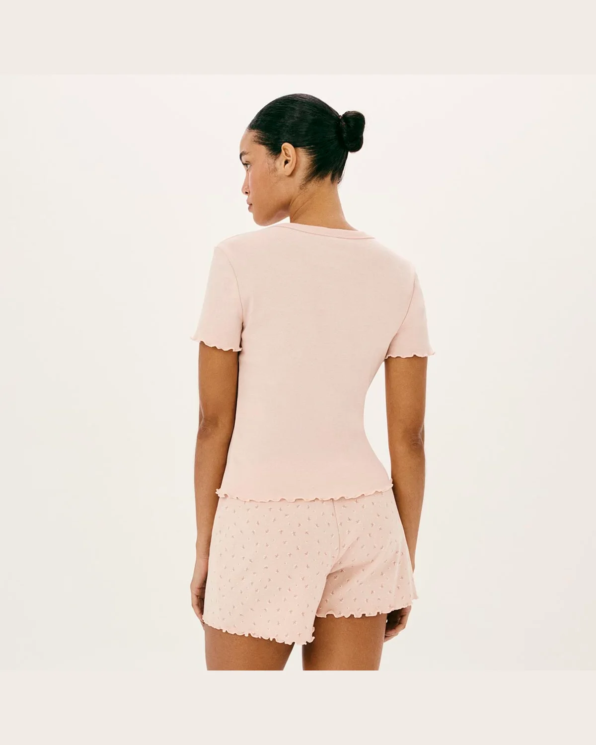 Hering pijama curto feminino estampado com frufru 7cwq (foto 10)