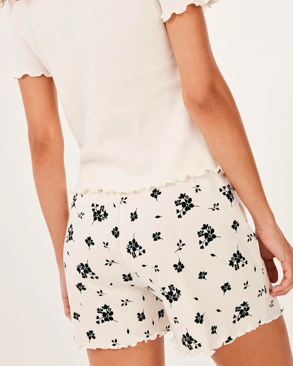 Hering pijama curto feminino estampado com frufru 7cwq (foto 5)