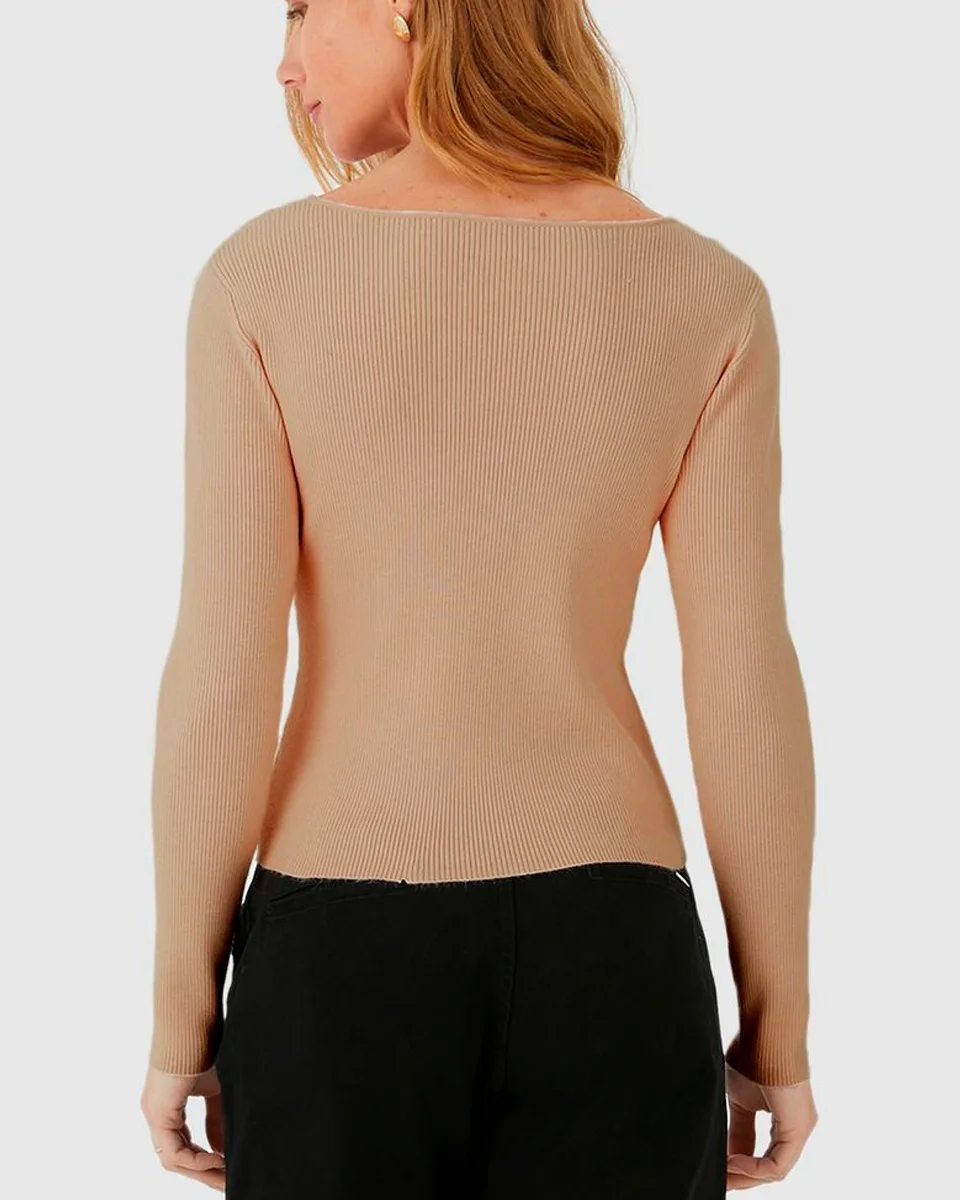 Malwee blusa basico(a) 1000124690 — MARROM (foto 3)