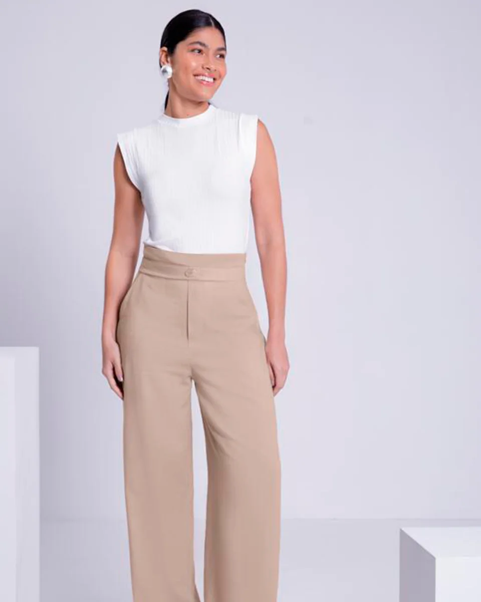 Lunender blusa malha canelada tracy 00481 — BRANCO OFF WHITE (foto 1)