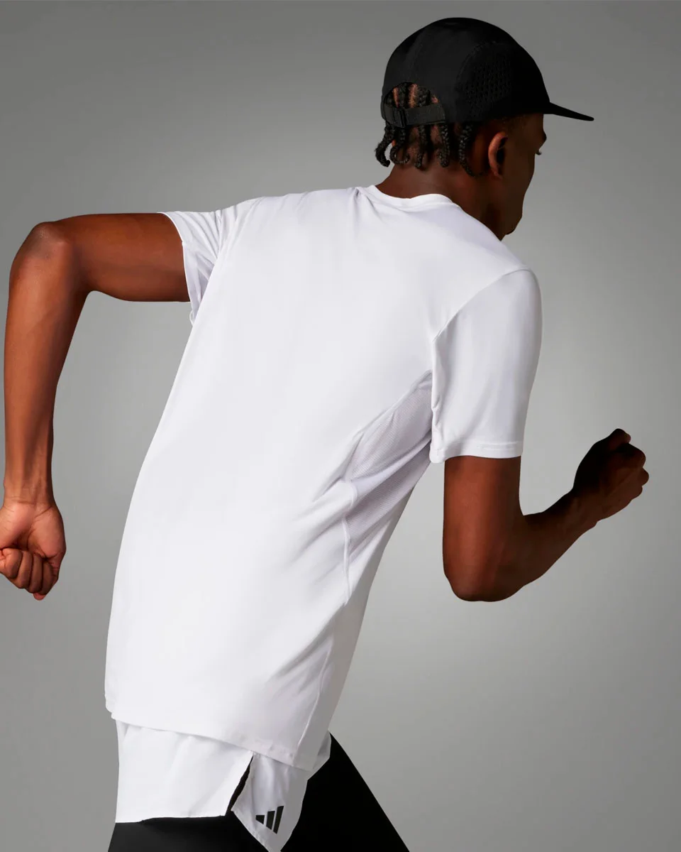 Adidas camiseta corrida adizero essentials in1157 — BRANCO (foto 3)