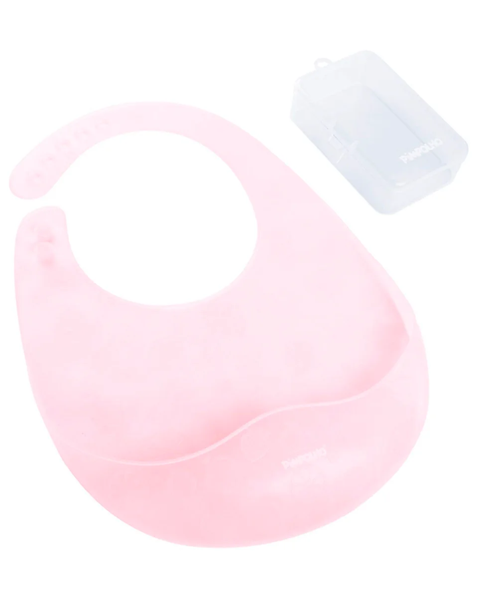 Pimpolho babador de silicone translucido com case (foto 1)