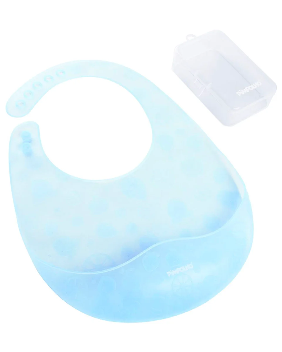 Pimpolho babador de silicone translucido com case (foto 2)