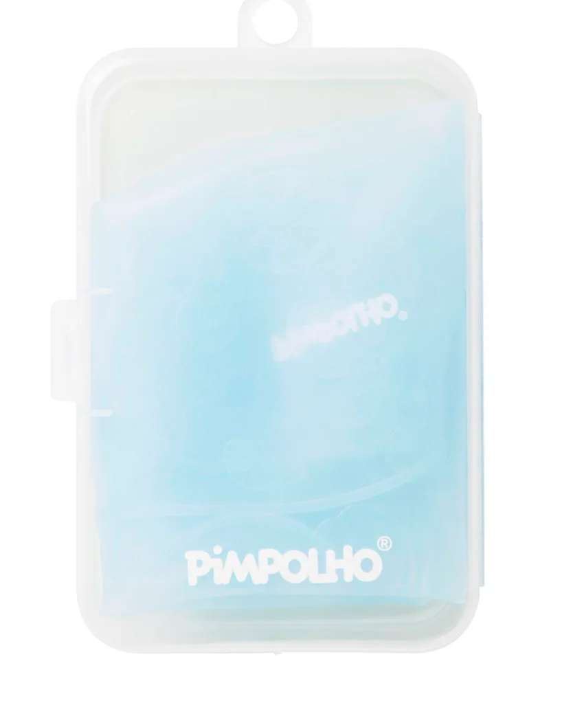 Pimpolho babador de silicone translucido com case (foto 4)