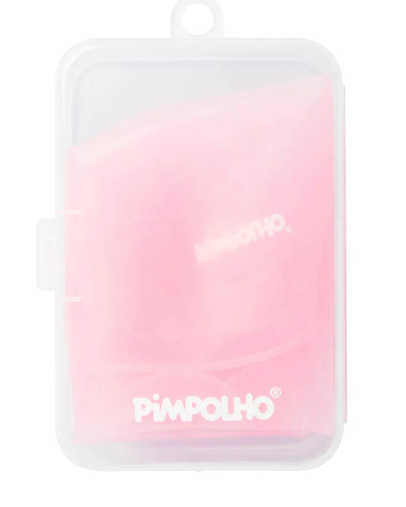 Pimpolho babador de silicone translucido com case (foto 6)