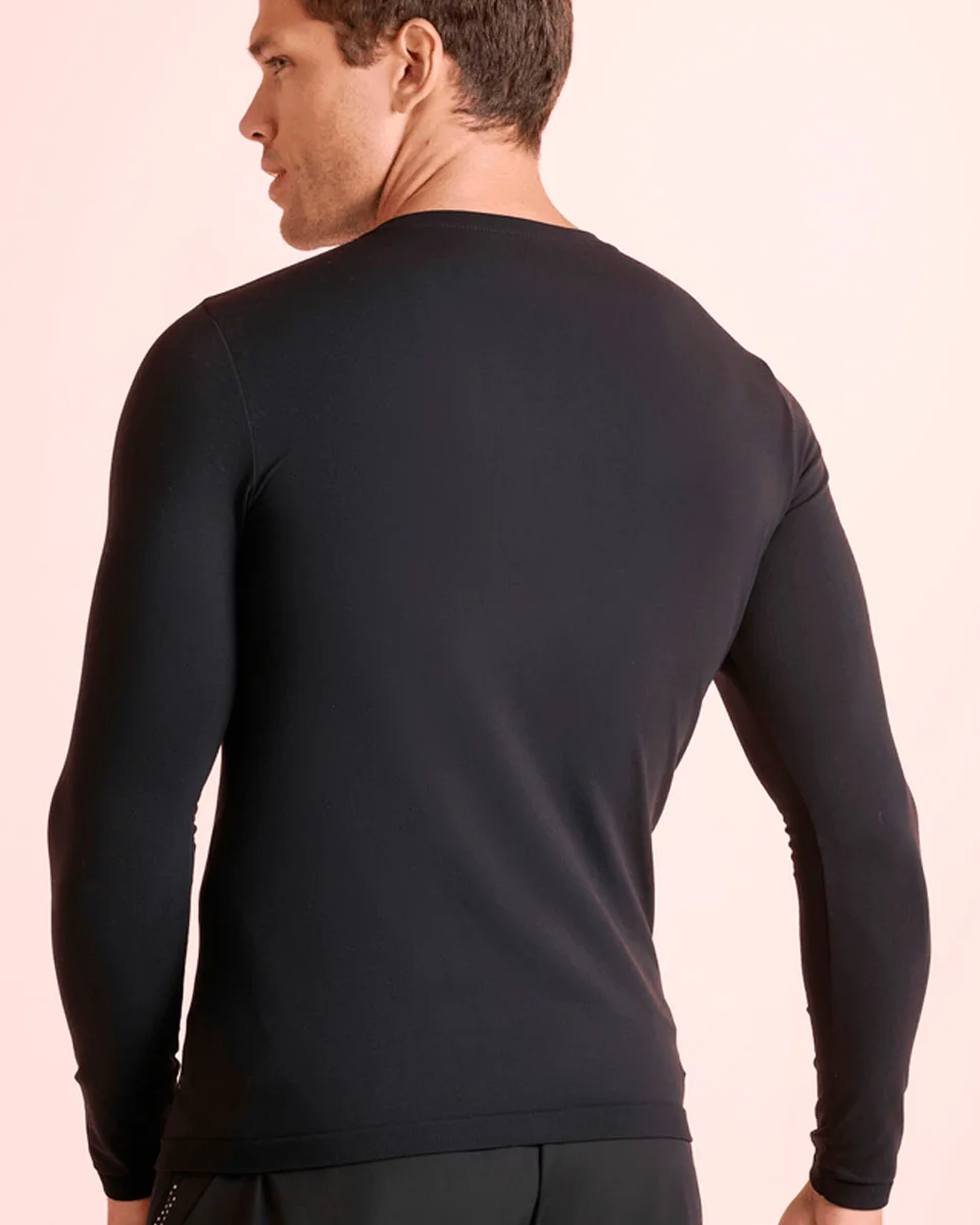 Lupo camiseta am under. warm 70661-001 — PRETA (foto 4)