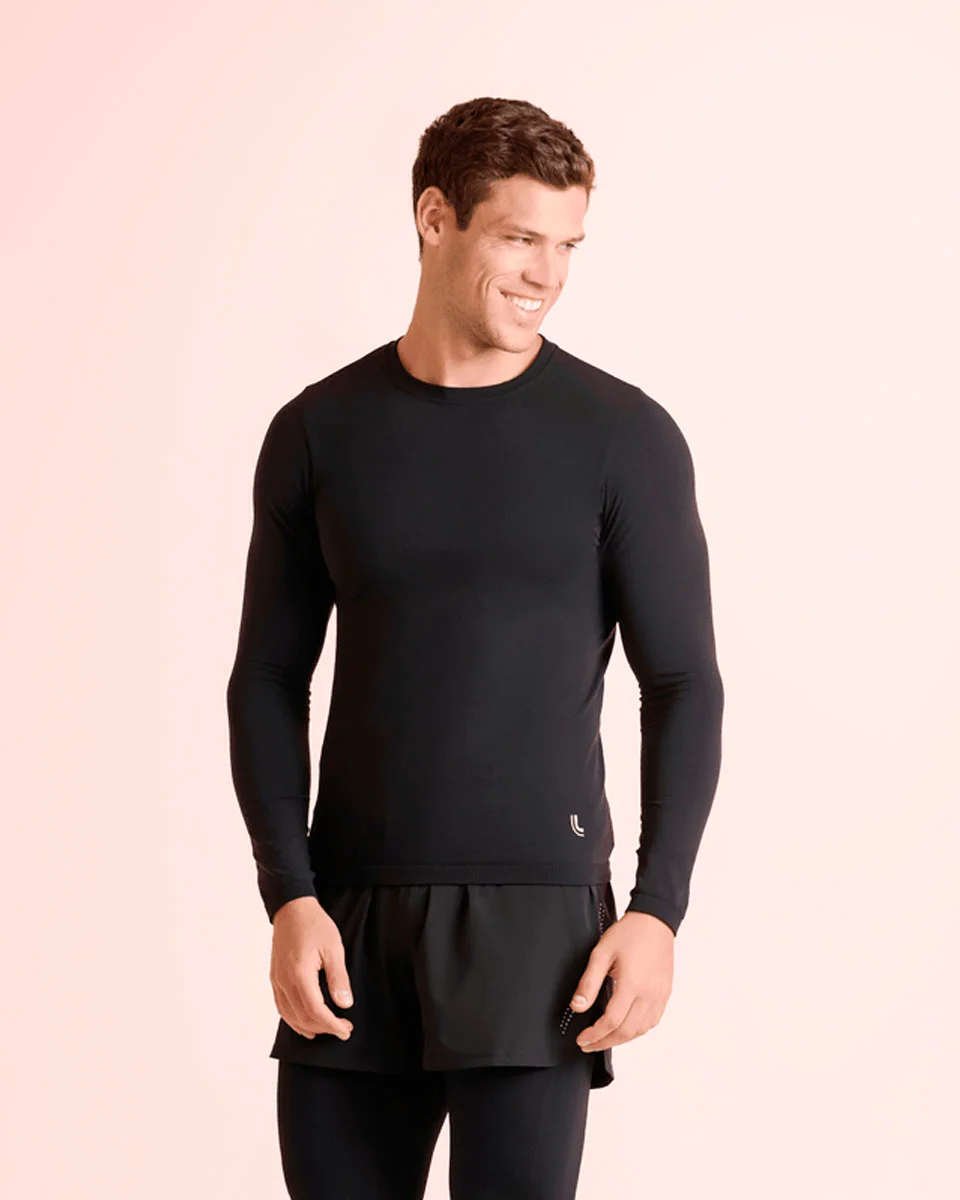 Lupo camiseta am under. warm 70661-001 — PRETA (foto 1)