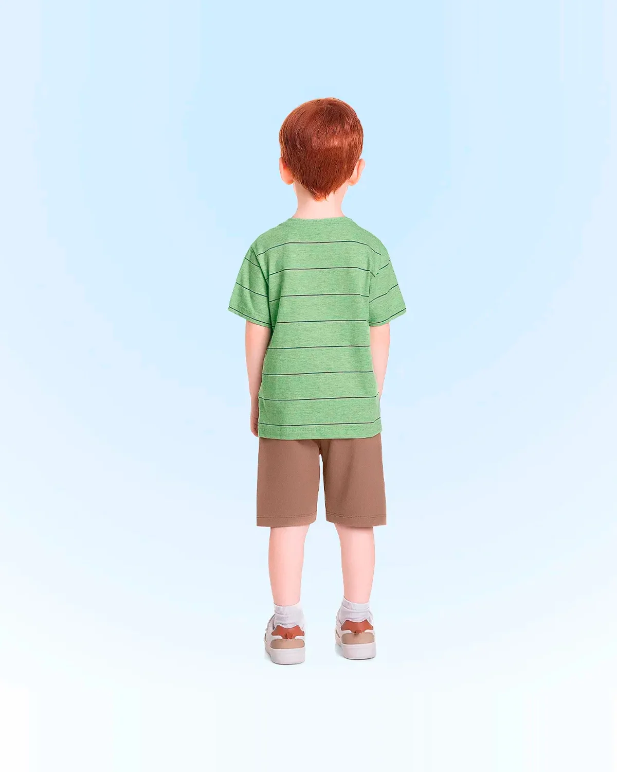 Fakini conjunto camiseta e bermuda em malha masculino 10.24.02444 — VERDE/DOCE DE LEITE (foto 2)