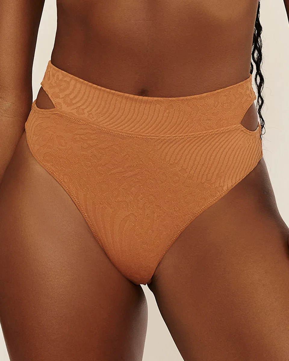 Belles beachwear biquini hot pant paradiso — CONHAQUE (foto 4)