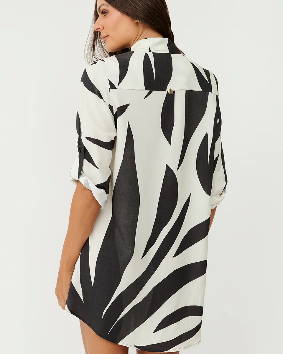 Belles beachwear chemise curta reflexo — ESTAMPADO (foto 2)