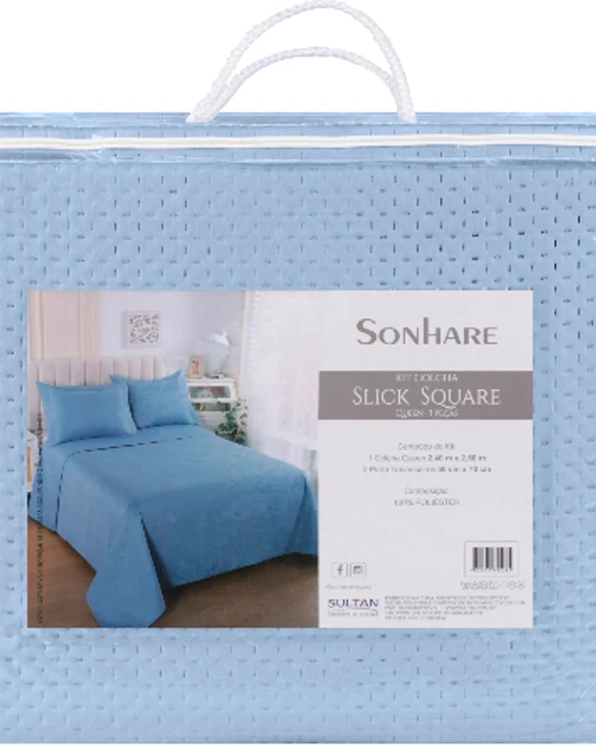Sultan - sonhare kit colcha slick square — INDIGO (foto 3)