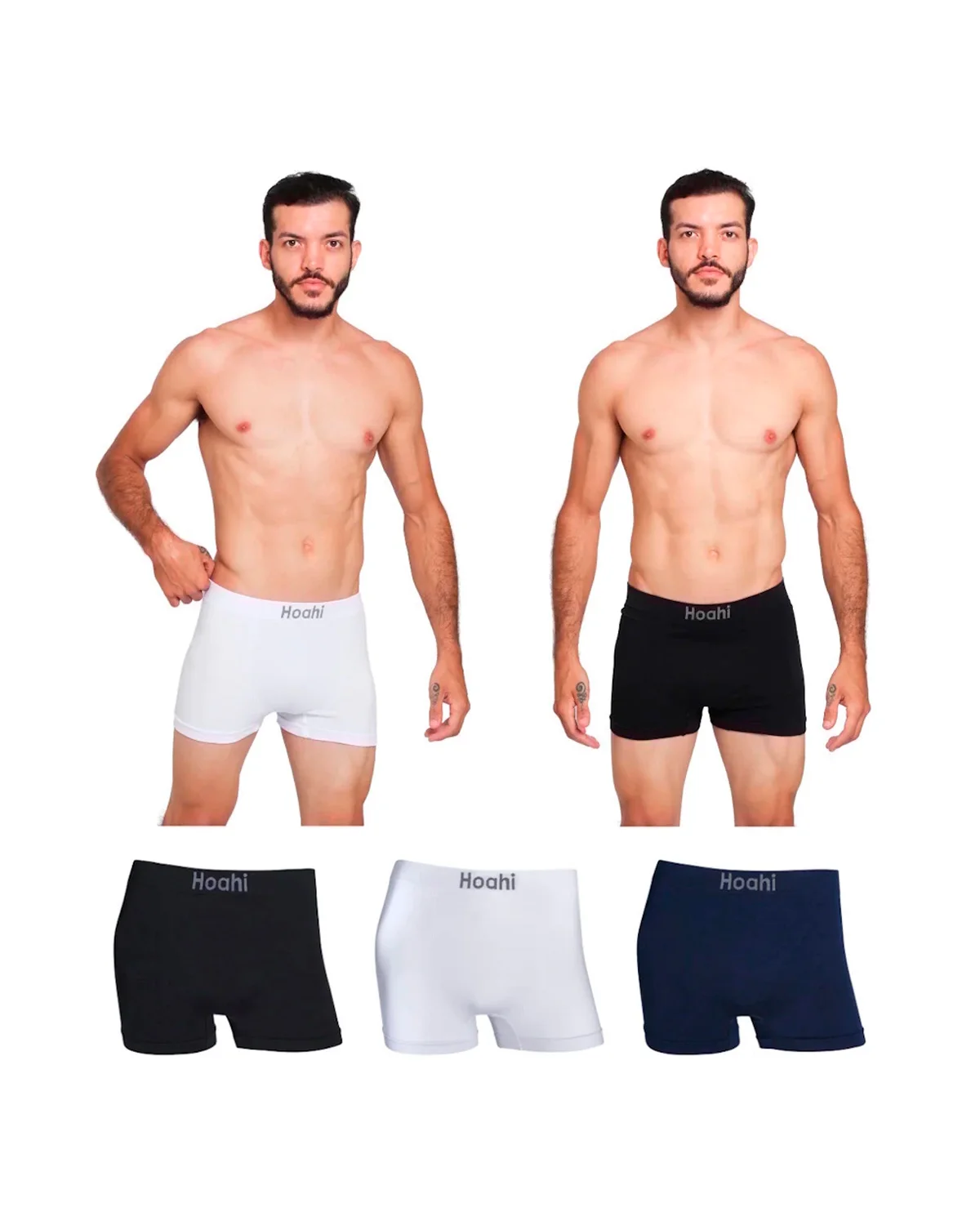 Hoahi kit 3x1 cueca boxer 016hob algodao cotton (foto 2)