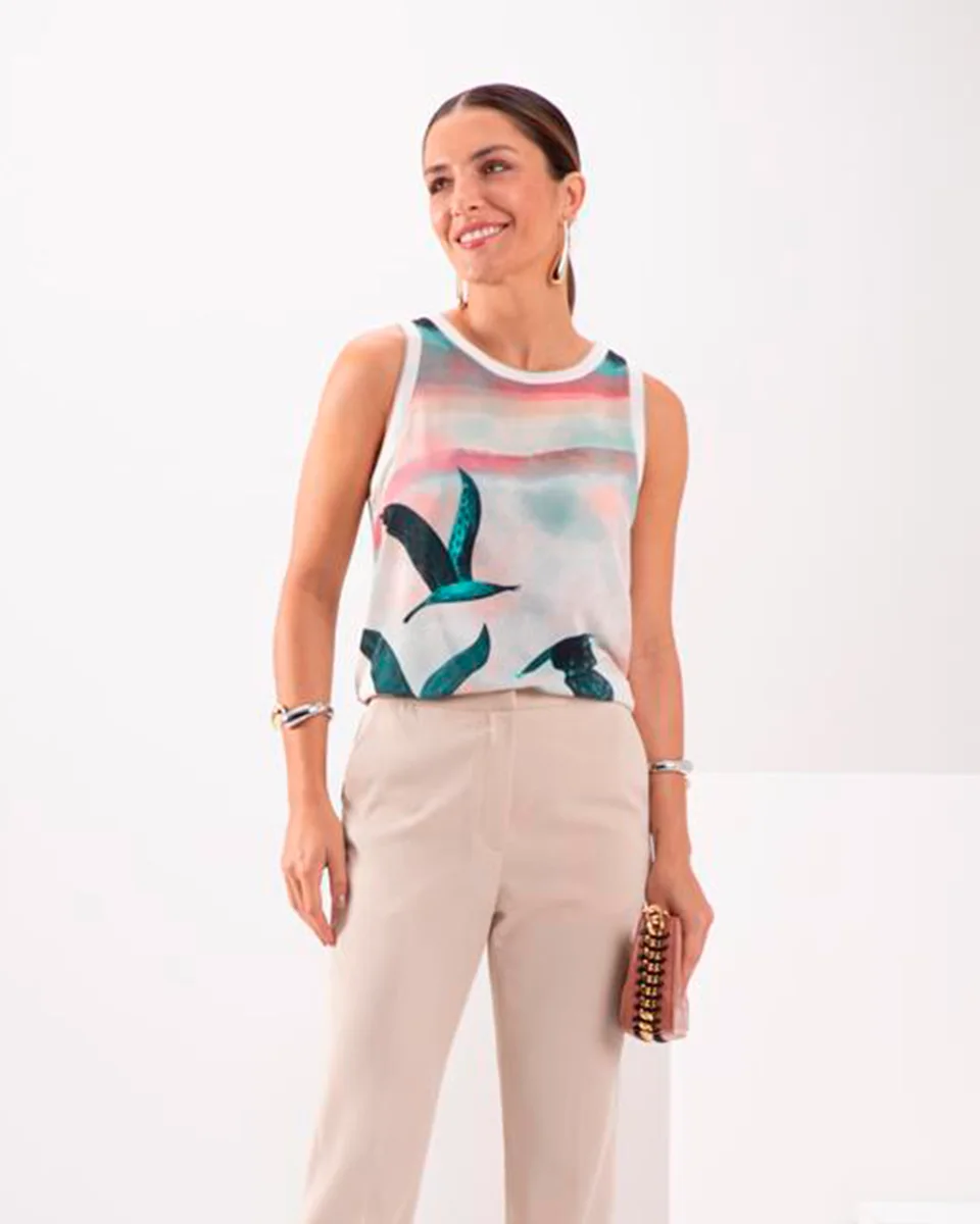 Lunender blusa tecido poly/malha viscos 69104 (foto 3)