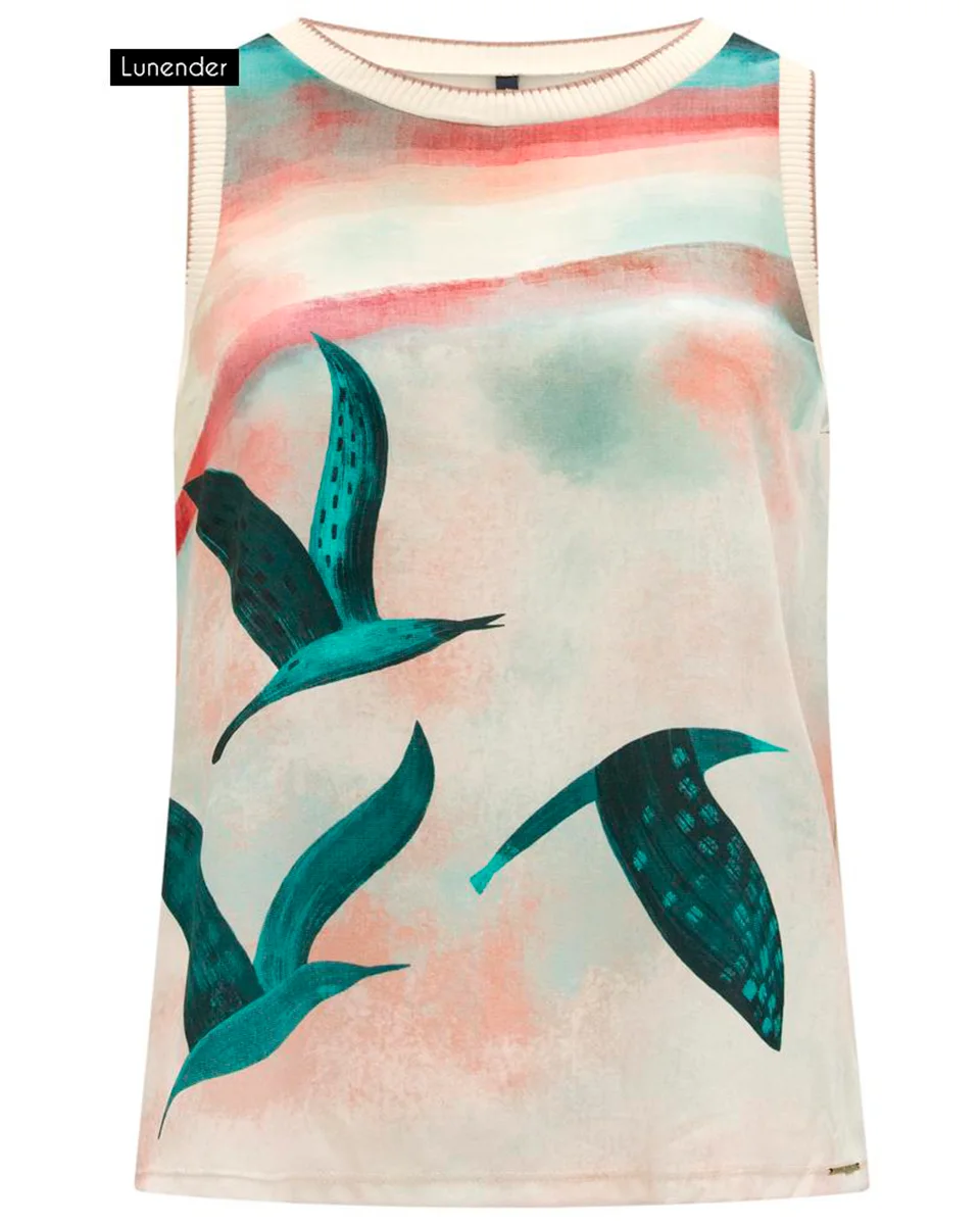 Lunender blusa tecido poly/malha viscos 69104 (foto 2)