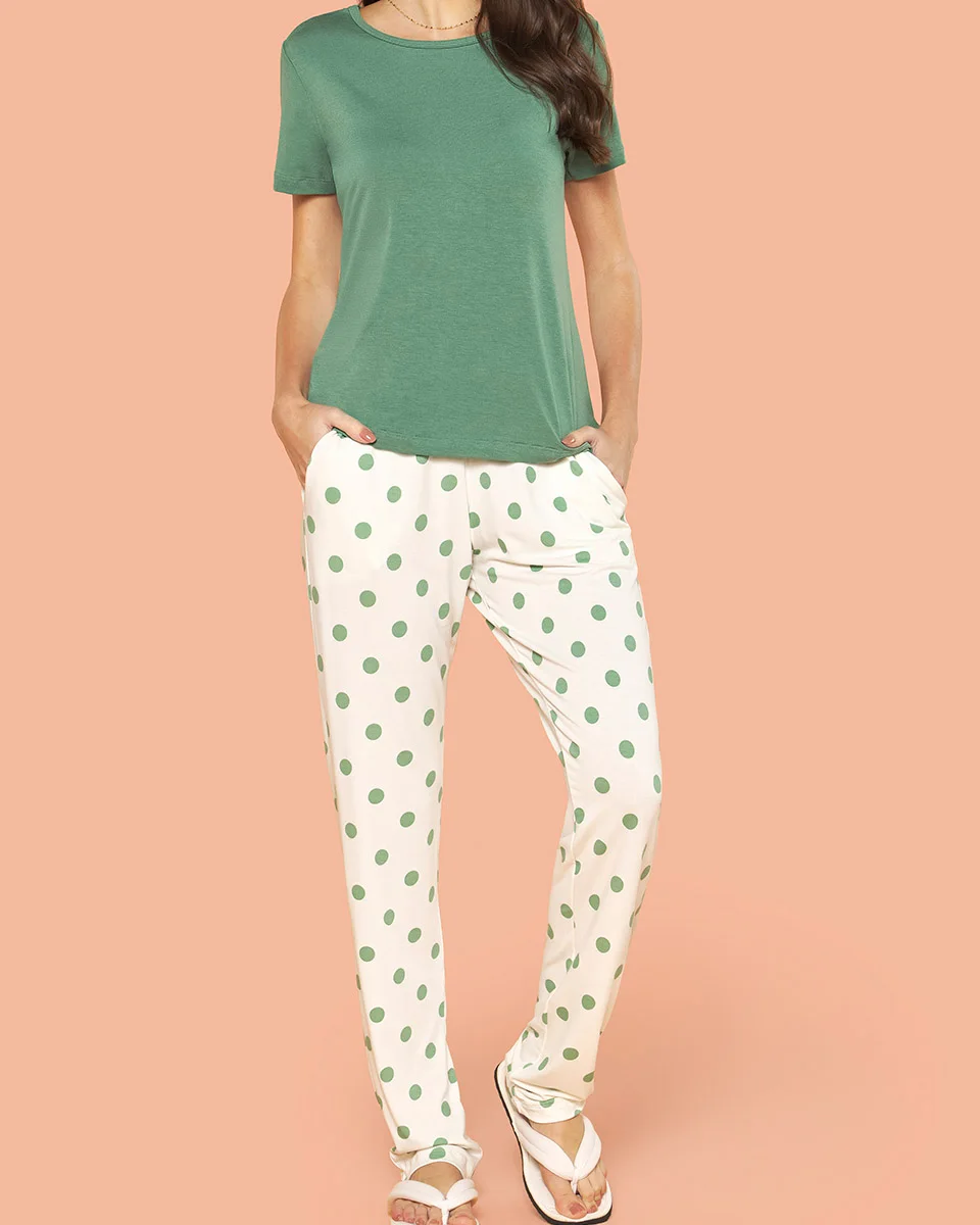 Sensare pijama poa feminino adulto 140293 — VERDE NATURE (foto 1)