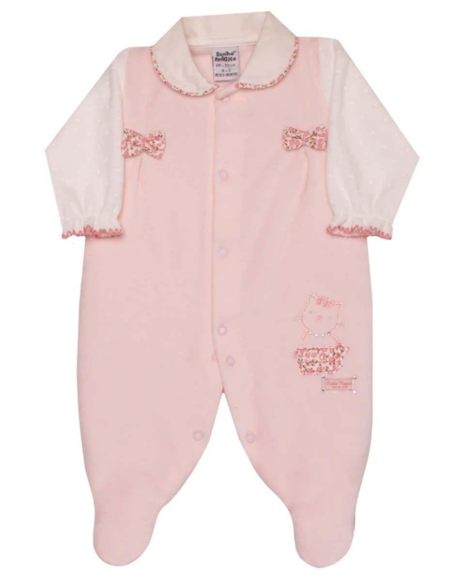 Sonho magico macacao longo plush with love — ROSA CLARO (foto 1)
