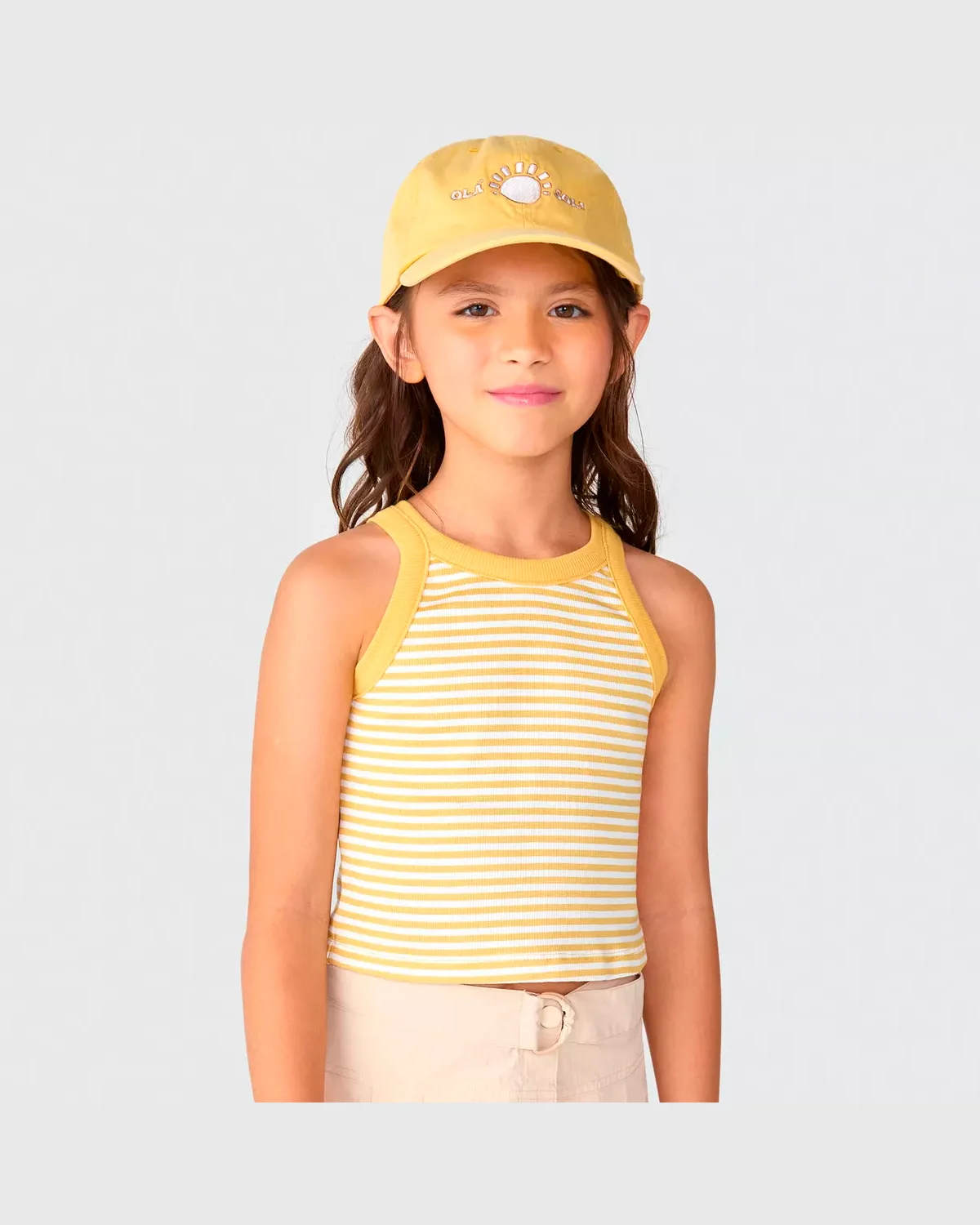 Hering kids blusa sm fem 51qg — LISTRADO BRANCO/AMARELO (foto 1)