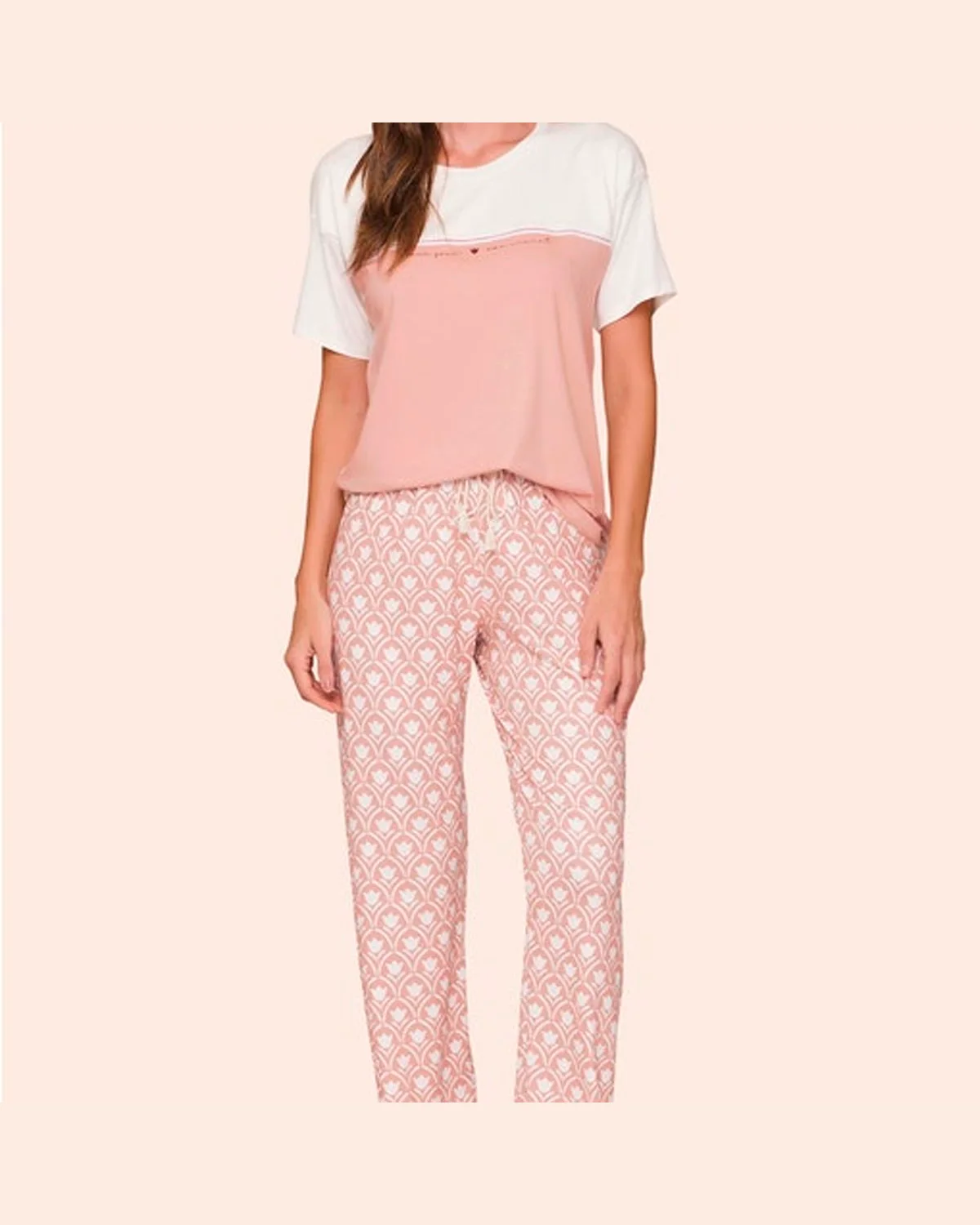 Lua luá pijama casual shali — OFF/ROSA (foto 1)