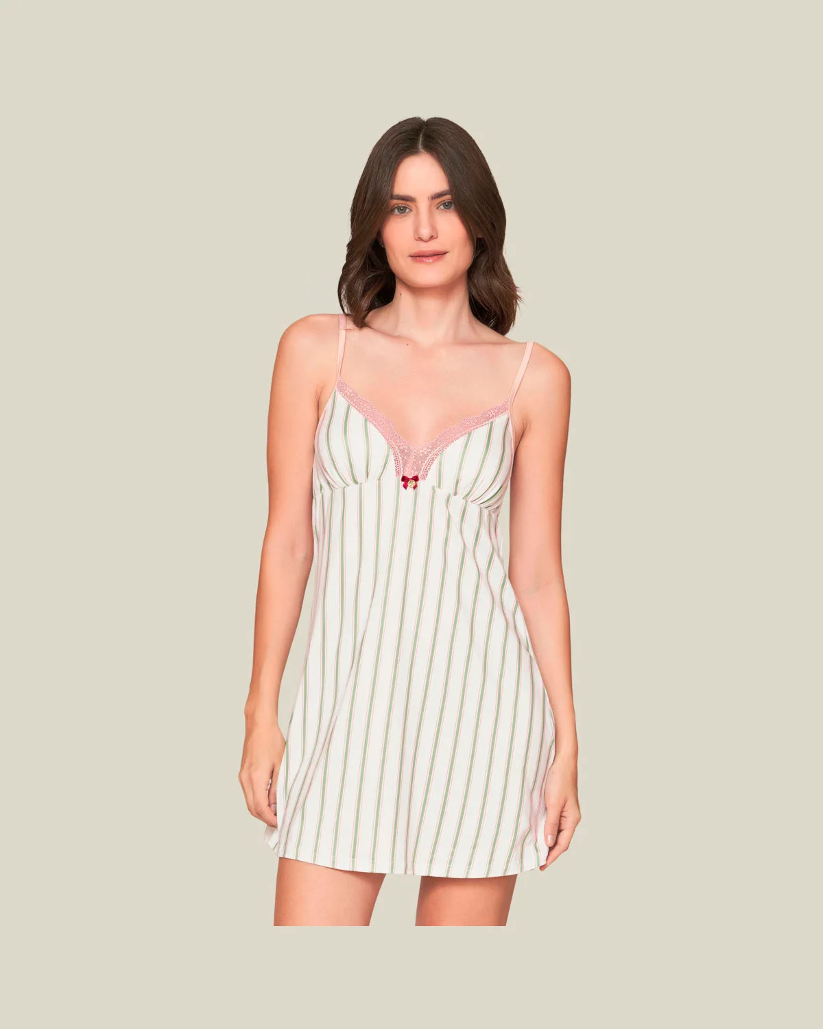 Lua luá camisola de alca adore — BRANCO/ROSA/VERDE (foto 1)