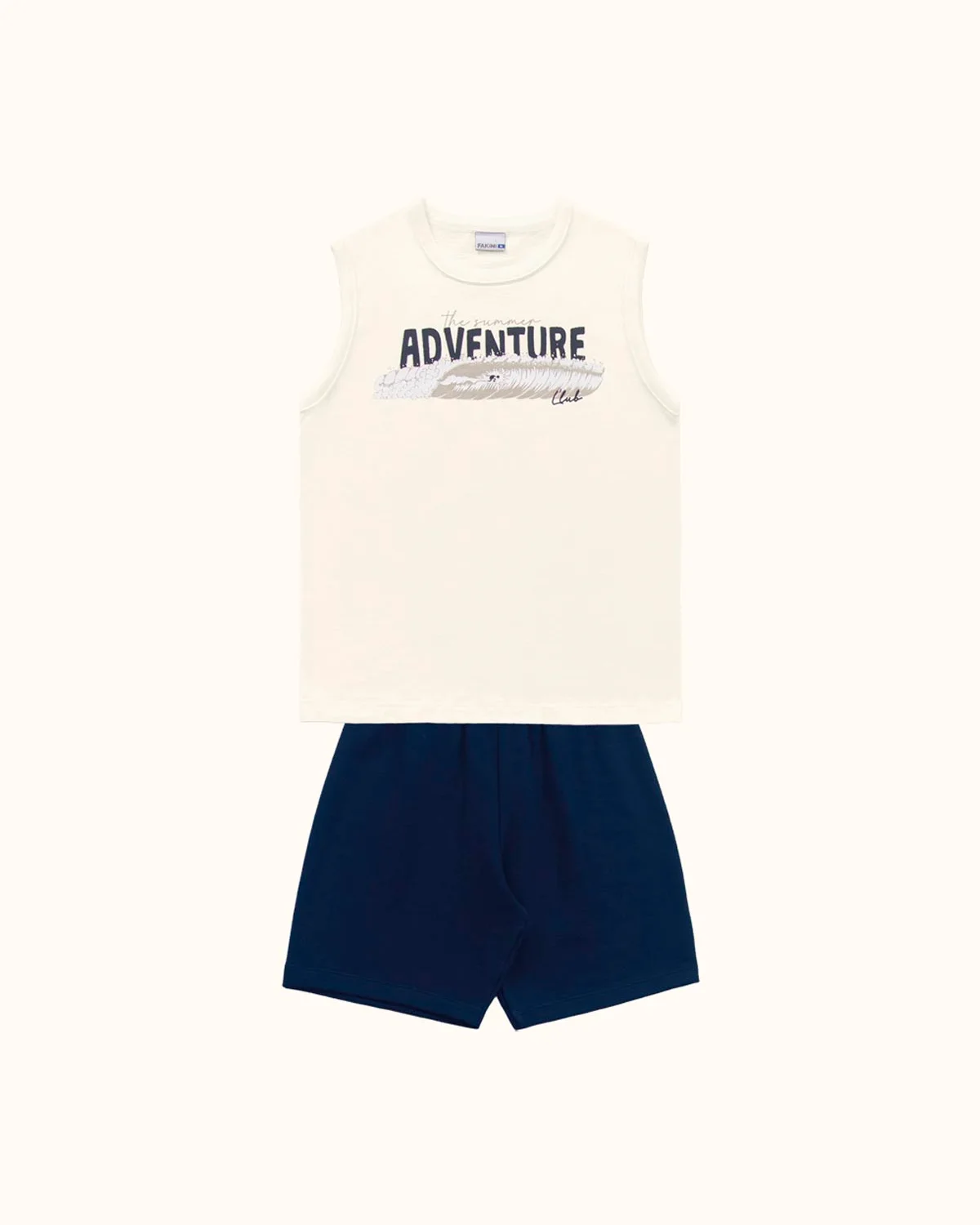 Fakini conjunto regata e bermuda em malha masculino 10.25.03511 (foto 1)