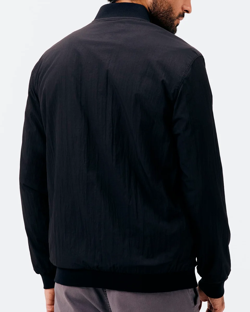 Hering jaqueta masculina bomber em nylon lz7u — PRETO (foto 4)