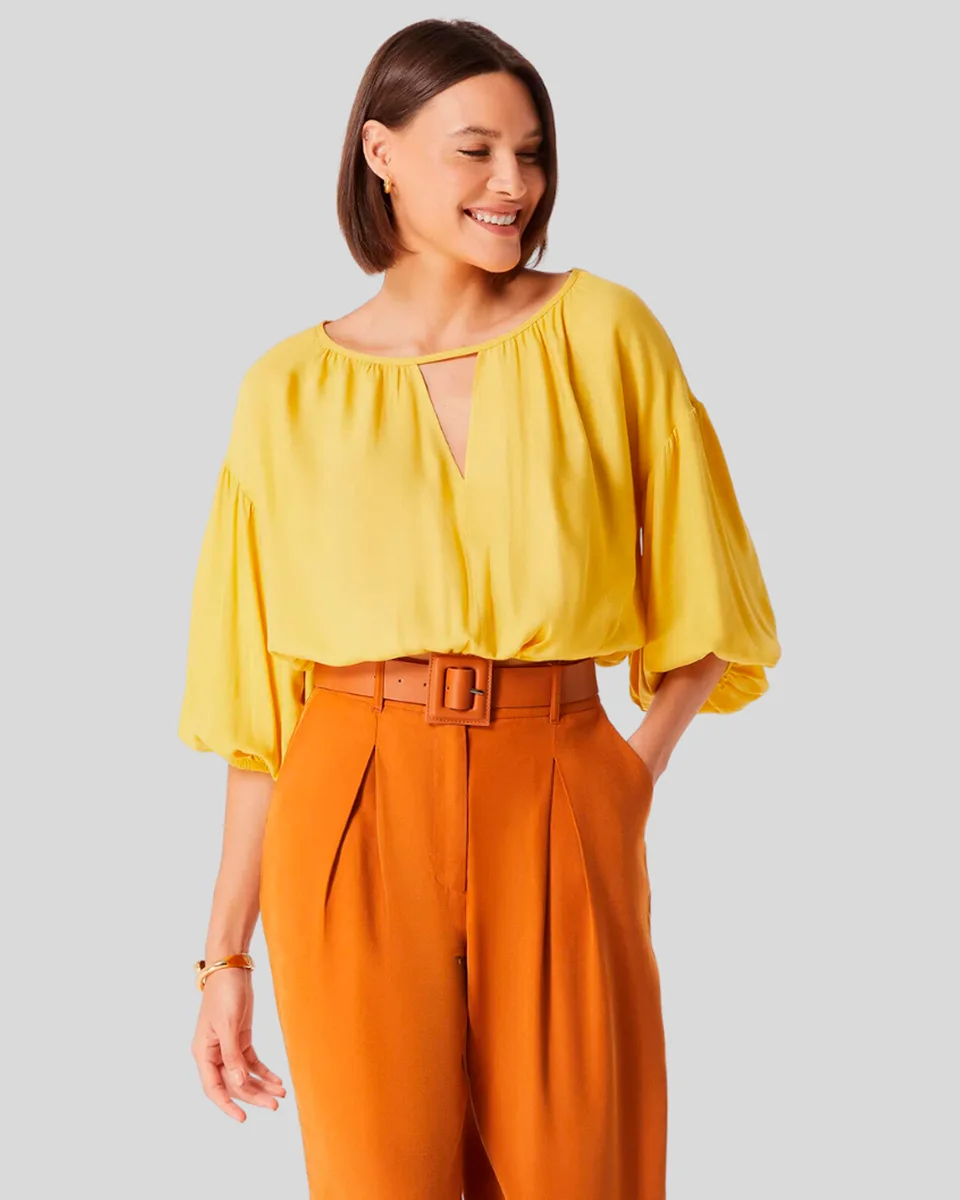 Hering blusa manga 7/8 fem hfa9 — AMARELO (foto 2)