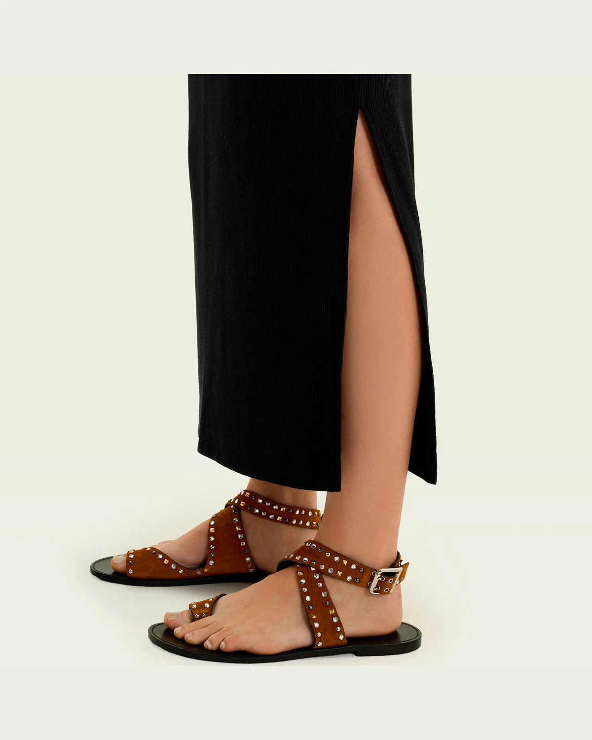 Hering saia midi feminina — PRETO (foto 2)