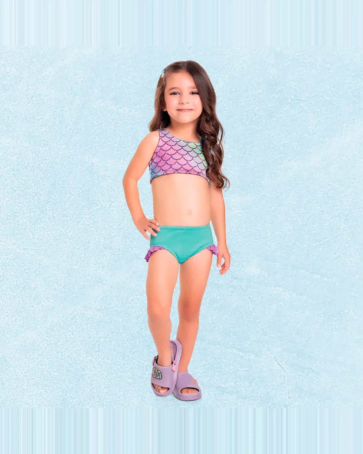 Fakini biquini conjunto em malha feminino 10.24.02342 — AZUL PISCINA (foto 1)