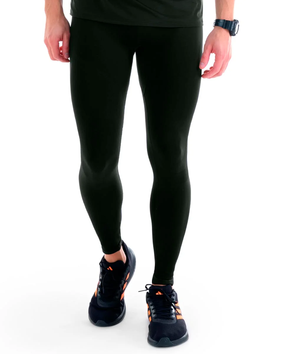 Zee rucci calça legging fitness masculina sem costura — PRETO (foto 1)