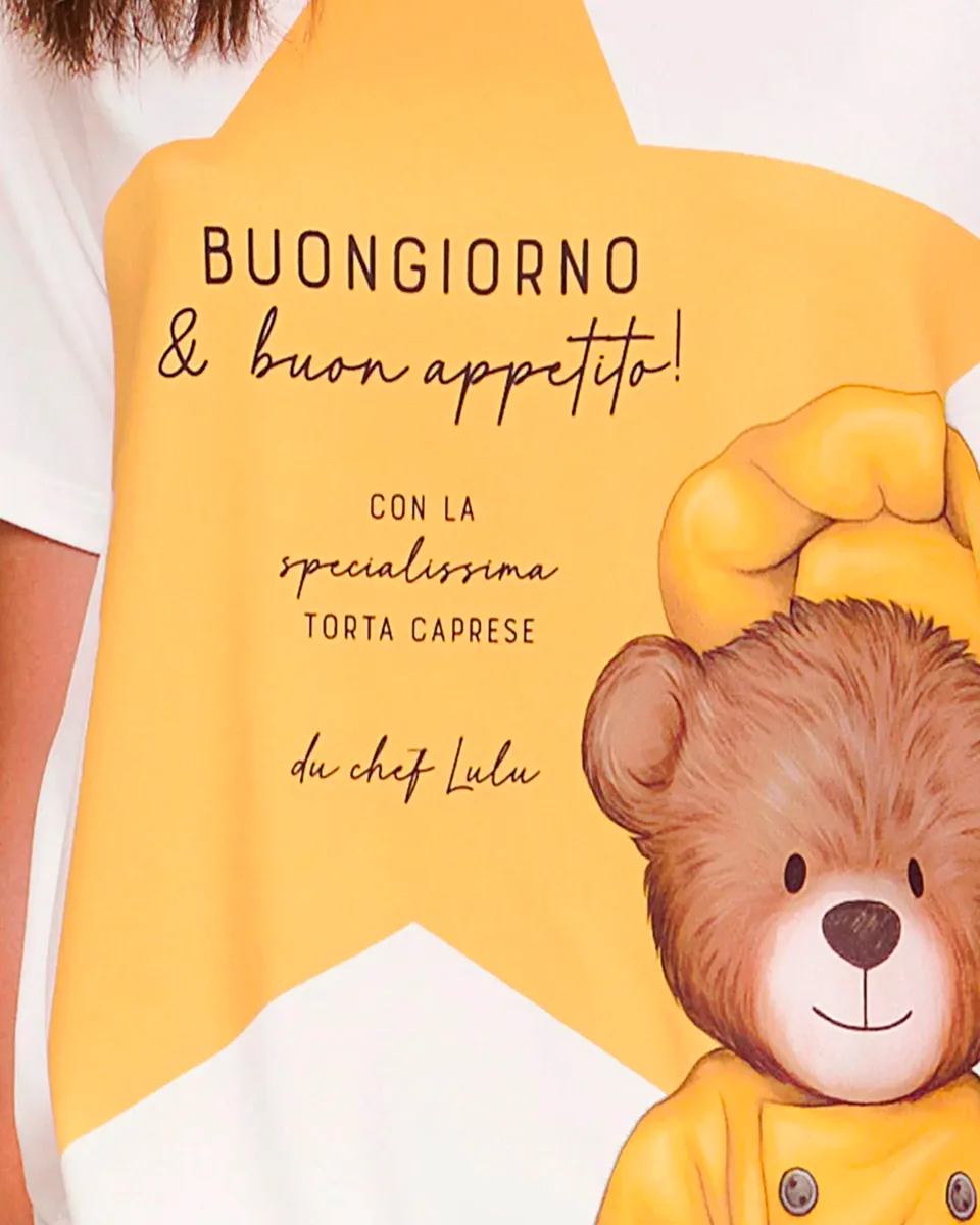 Lua luá pijama curto speciale du chef — OFF WHITE/AMARELO (foto 3)