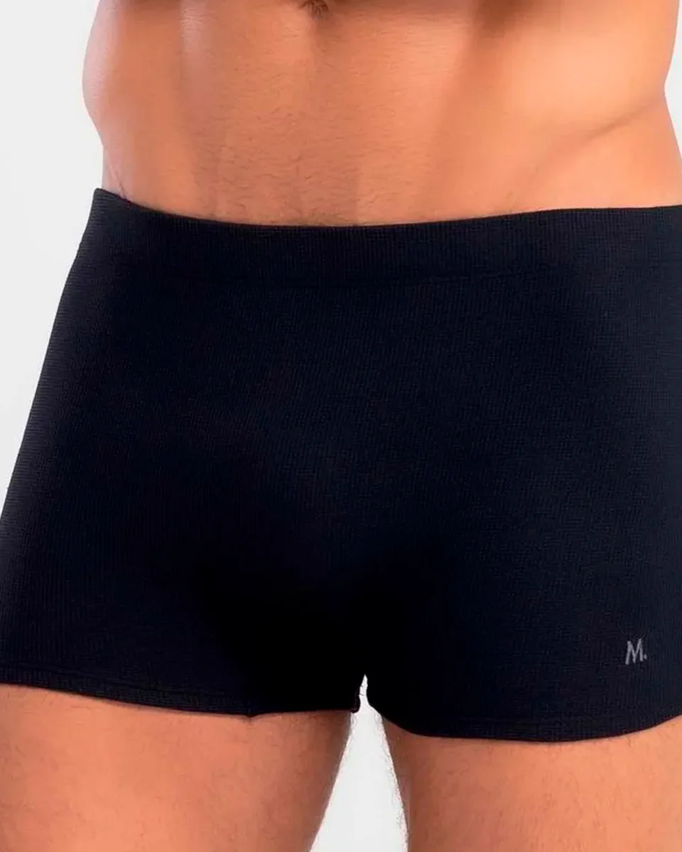 Mash sunga boxer lisa textura — PRETO (foto 1)