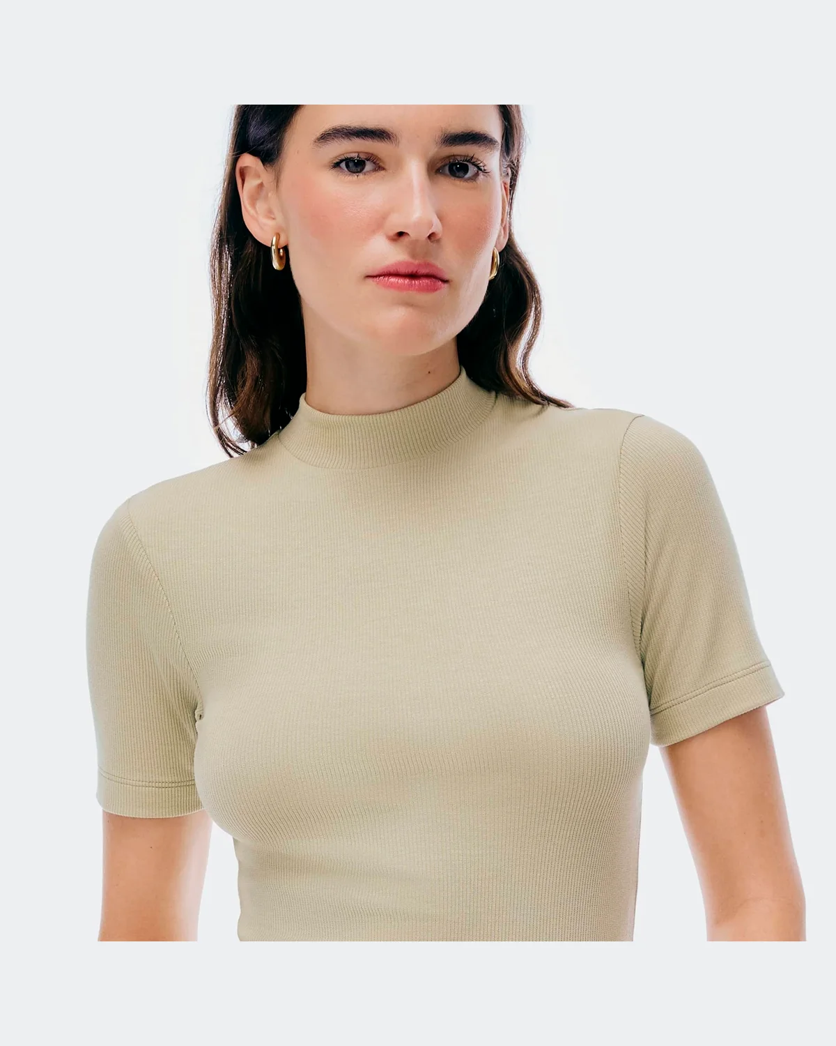 Hering blusa basica feminina gola alta em ribana canelada 4ezv (foto 6)