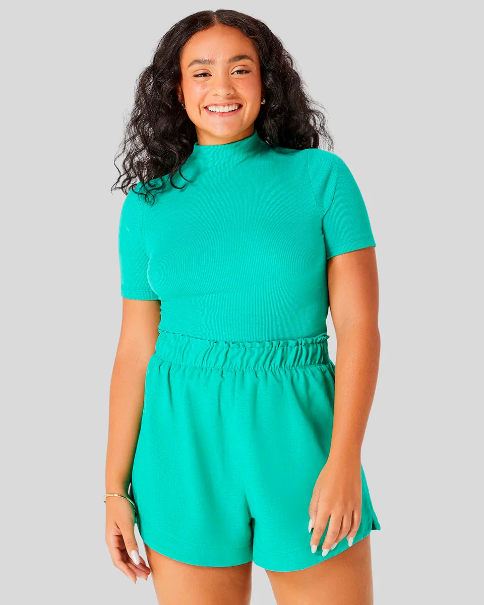 Hering blusa basica feminina gola alta em ribana canelada 4ezv (foto 11)