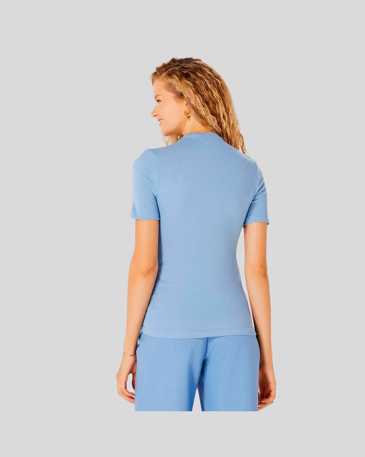 Hering blusa basica feminina gola alta em ribana canelada 4ezv (foto 35)
