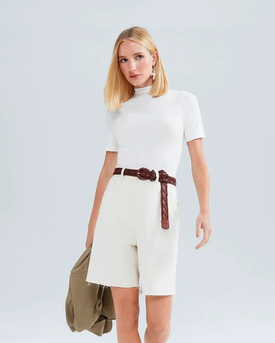 Hering blusa basica feminina gola alta em ribana canelada 4ezv (foto 5)
