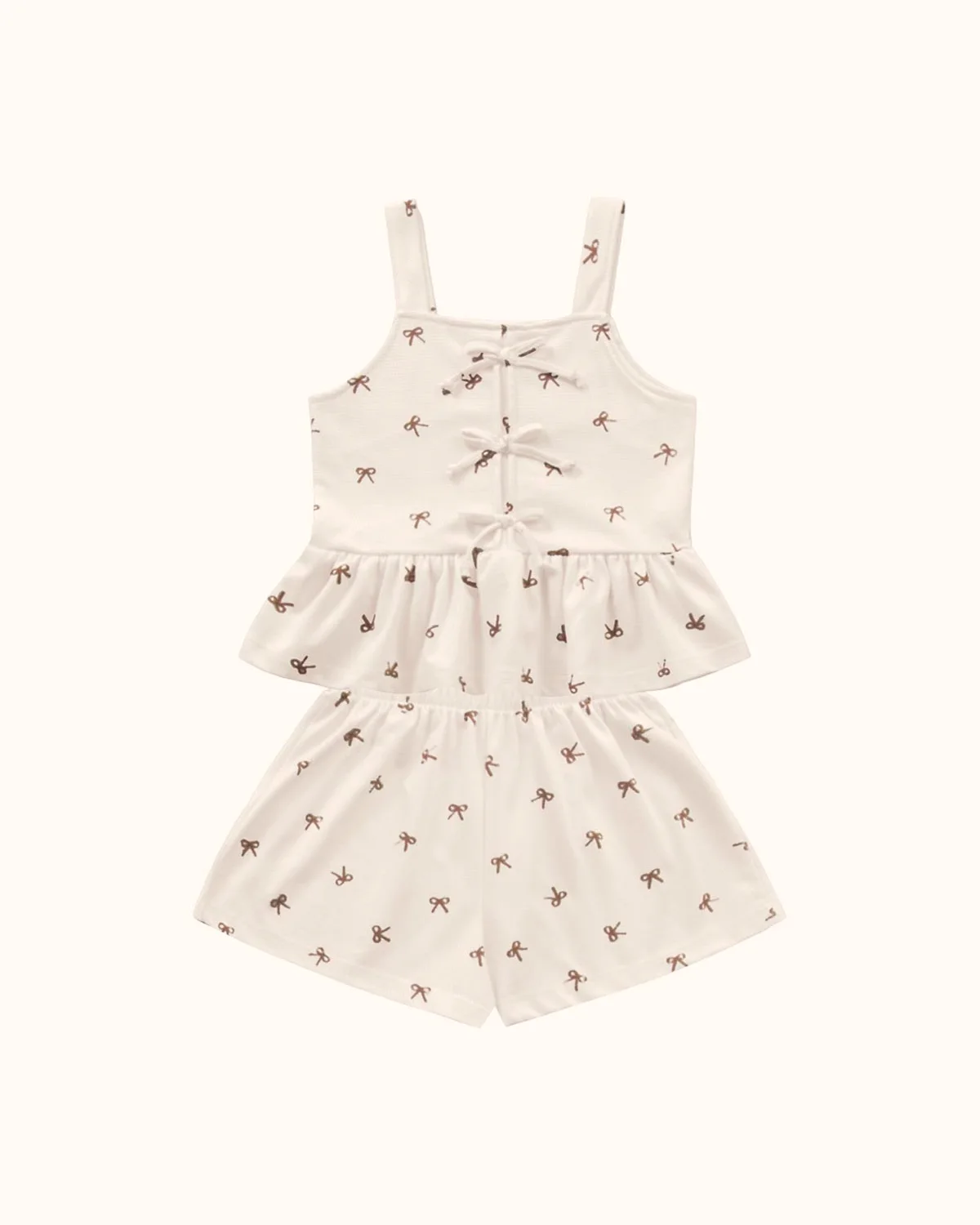 Fakini conjunto infantil blusa e short em malha feminino (foto 2)