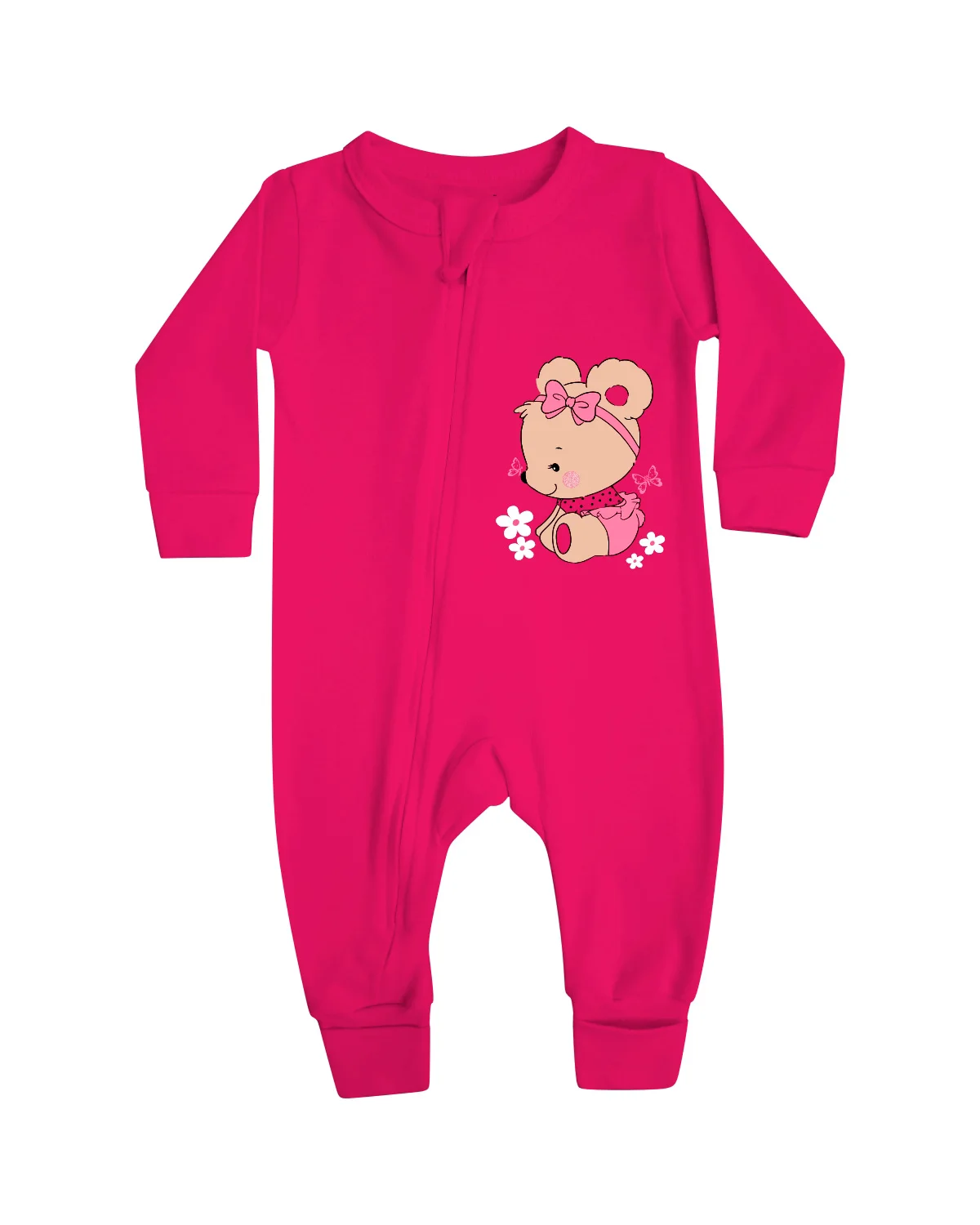 Doctor baby macacao longo c/ ziper fem. ursa — PINK (foto 1)
