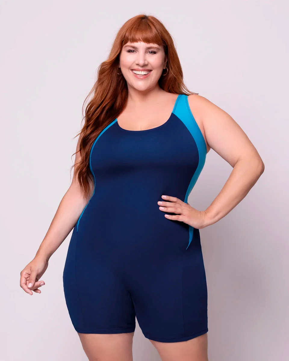 Selene maio natacao plus size 30157.001 — MARINHO/AZUL (foto 1)